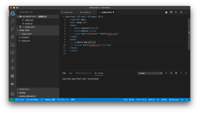 Visual Studio CodeでWeb開発